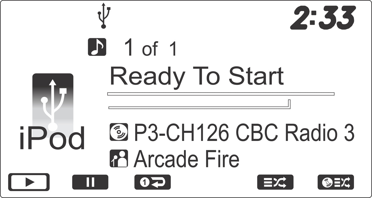 See artist, channel, song information and much more on the display