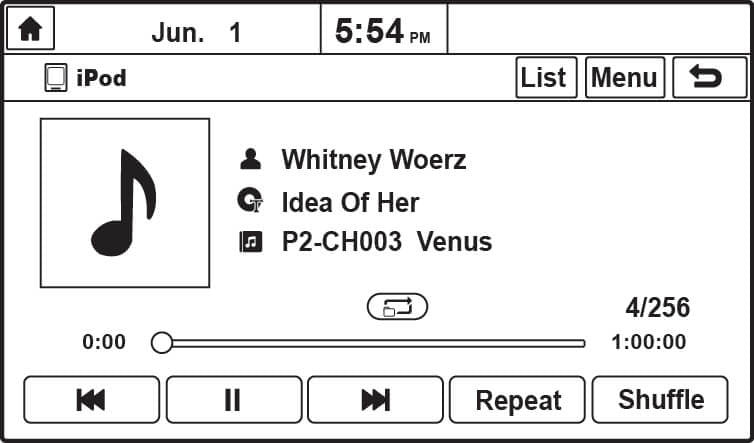 See artist, channel, song information and much more on the Hyundai Tucson Factory Radio display