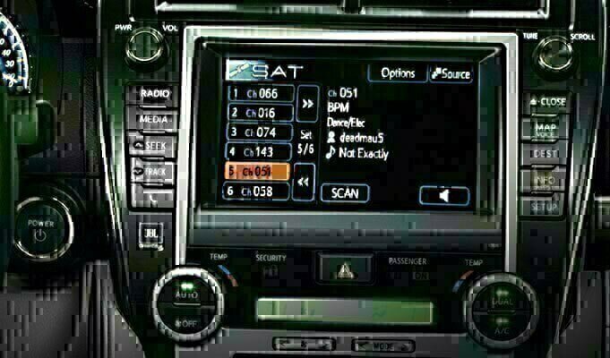 Toyota RAV4 Satellite Radio Tuner and Installation Kit allowing you to use factory controls to listen and browse SiriusXM programming