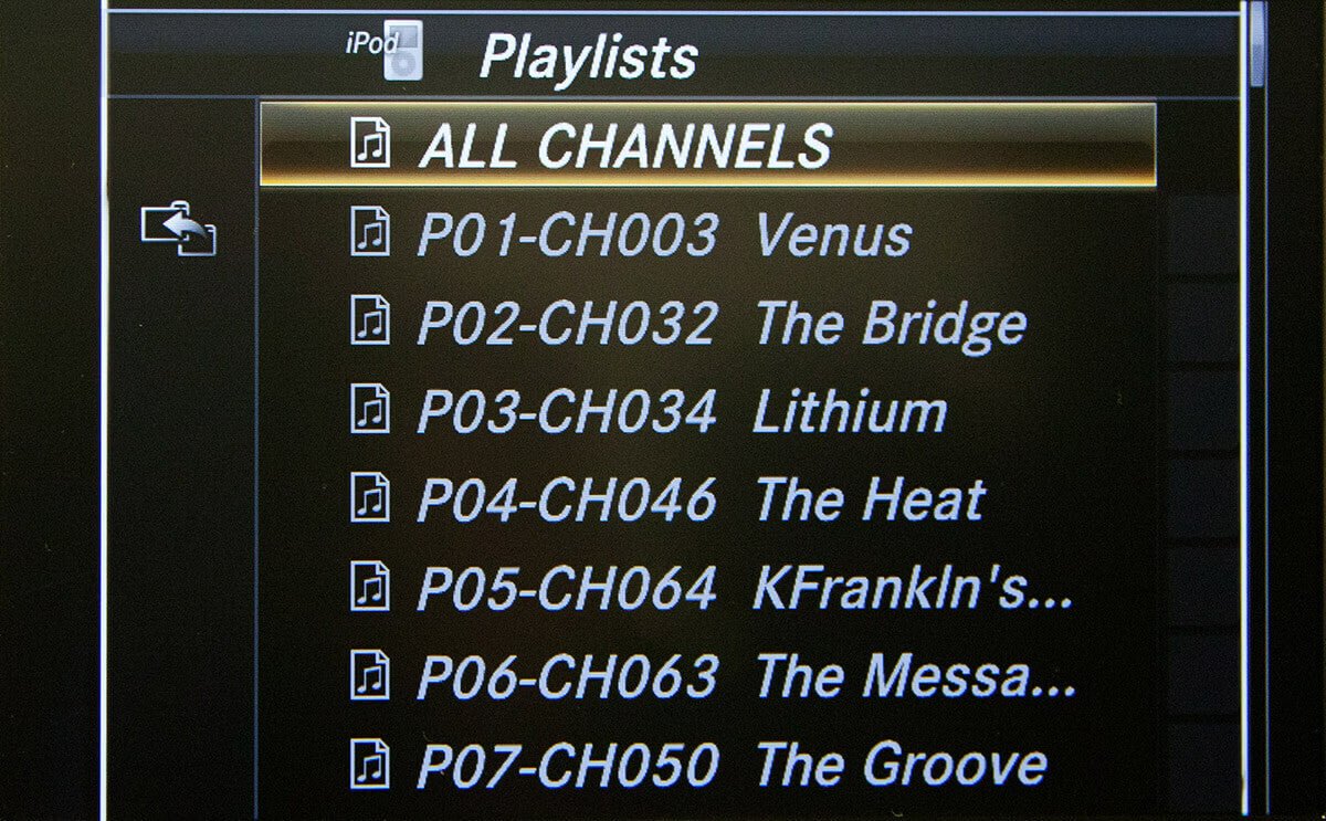 Browse songs using factory controls