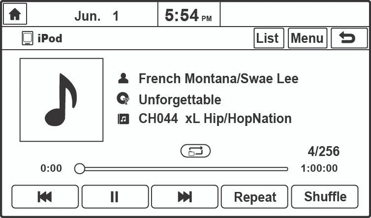 See artist, channel, song information and much more on the KIA Radio display
