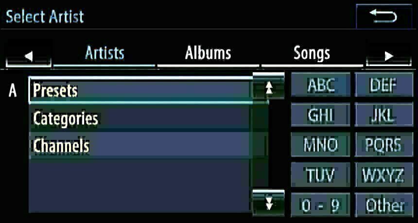 Browse and search artists