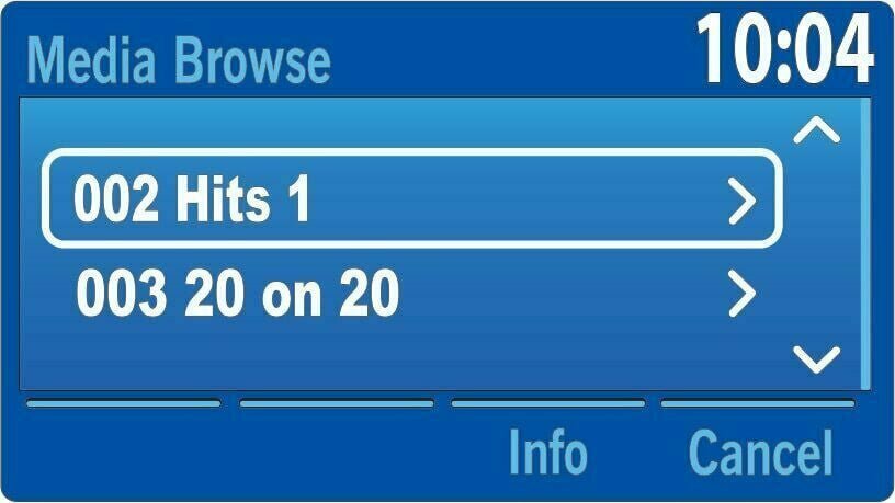 Channels displayed on the Ford Factory Radio showing the Sirius XM channels