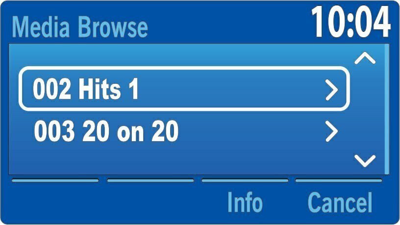 Channels displayed on the Ford Factory Radio showing the Sirius XM channels