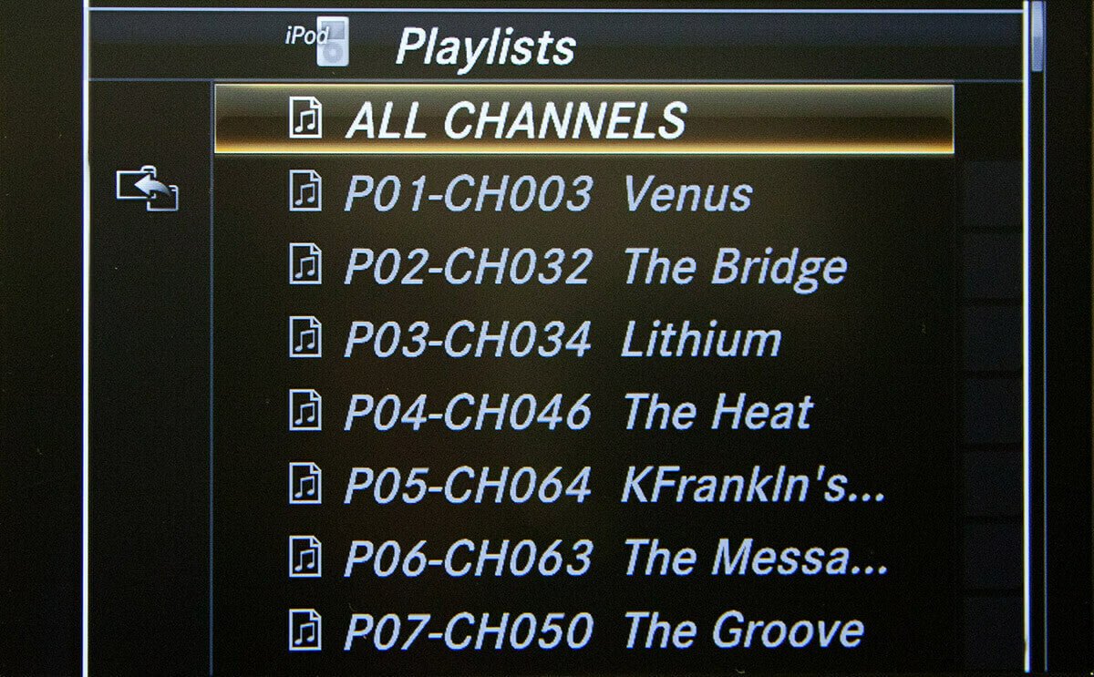 Browse songs using factory controls