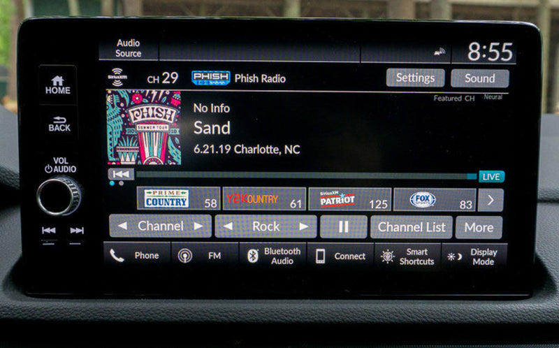 SiriusXM Radio Display in a 2024 Acura Integra