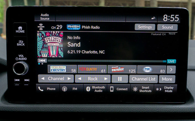 SiriusXM Radio Display in a 2023 Acura Integra