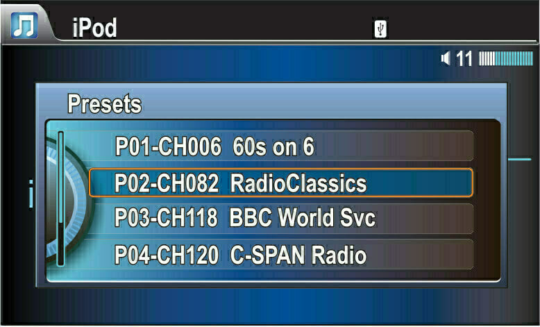 Store your favorite SiriusXM Satellite Radio channels with Honda Factory Radio Presets
