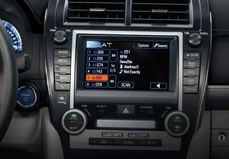 Toyota Yaris Satellite Radio Tuner and Installation Kit allowing you to use factory controls to listen and browse SiriusXM programming