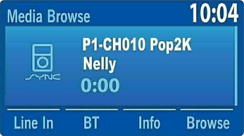 Now Playing screen on a Ford F 150 Super Duty Factory Radio with SiriusXM