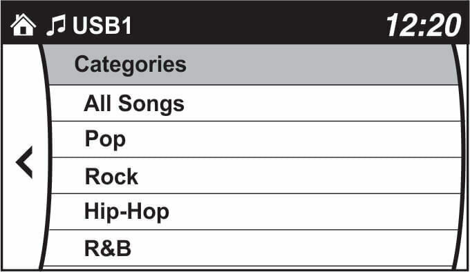 Browse categories with factory controls