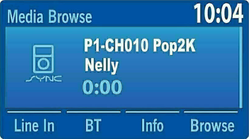 Now Playing screen on a Ford Mustang Factory Radio with SiriusXM