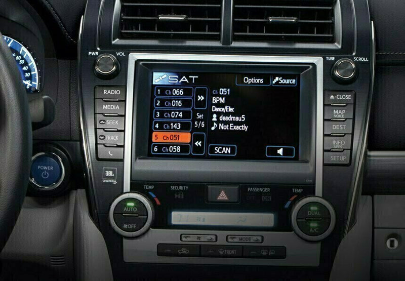 Toyota Scion Satellite Radio Tuner and Installation Kit allowing you to use factory controls to listen and browse SiriusXM programming