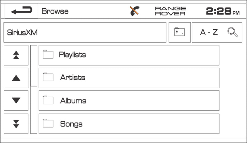 Browse songs using factory controls
