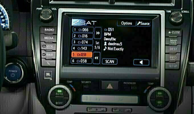 Toyota Satellite Radio Tuner and Installation Kit allowing you to use factory controls to listen and browse SiriusXM programming