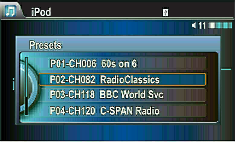 Store your favorite SiriusXM Satellite Radio channels with Honda Factory Radio Presets