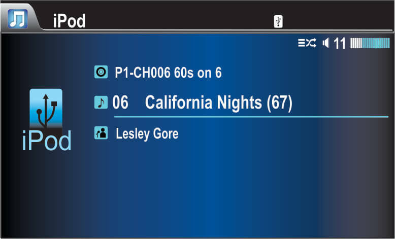 Now Playing screen on a Honda Accord Factory Radio with SiriusXM