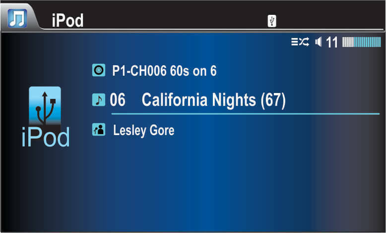 Now Playing screen on a Honda Accord LX Factory Radio with SiriusXM