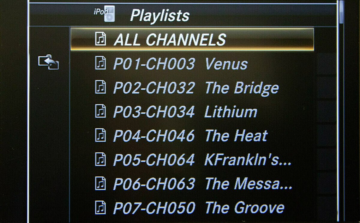Browse songs using factory controls