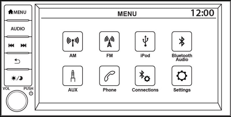 Use factory controls to select the SiriusXM Radio input