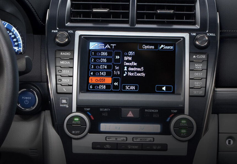Toyota Tundra Satellite Radio Tuner and Installation Kit allowing you to use factory controls to listen and browse SiriusXM programming